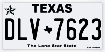 TX license plate DLV7623