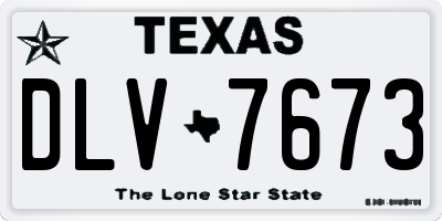 TX license plate DLV7673