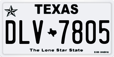 TX license plate DLV7805