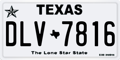 TX license plate DLV7816