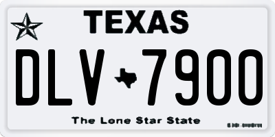 TX license plate DLV7900