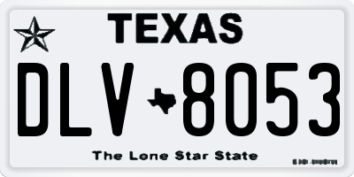 TX license plate DLV8053