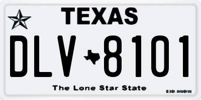 TX license plate DLV8101