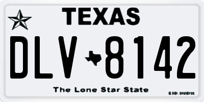 TX license plate DLV8142