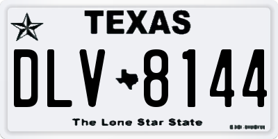 TX license plate DLV8144