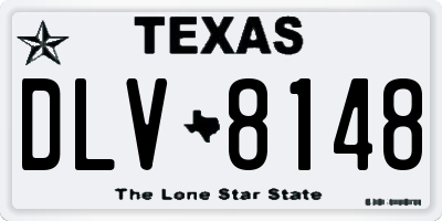 TX license plate DLV8148