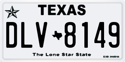 TX license plate DLV8149