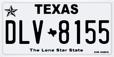 TX license plate DLV8155