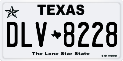 TX license plate DLV8228