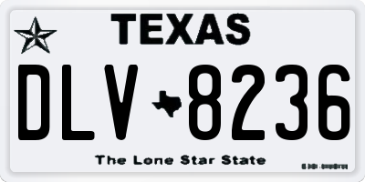 TX license plate DLV8236