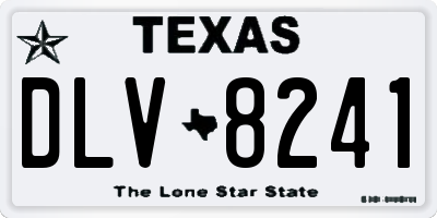 TX license plate DLV8241