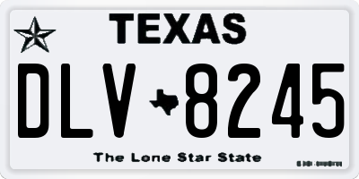 TX license plate DLV8245