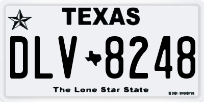 TX license plate DLV8248