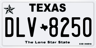 TX license plate DLV8250