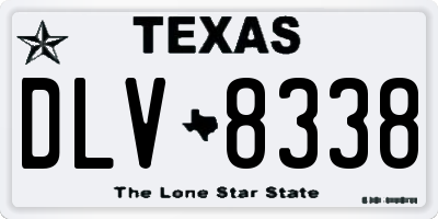 TX license plate DLV8338