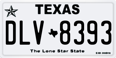 TX license plate DLV8393