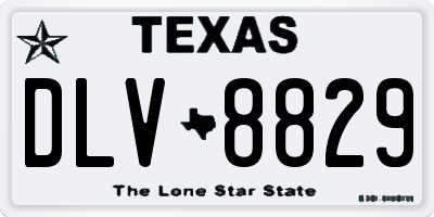 TX license plate DLV8829