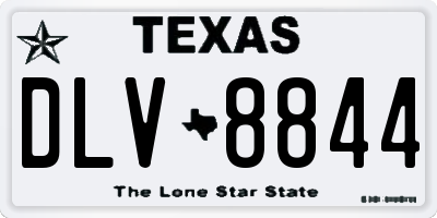 TX license plate DLV8844