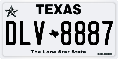 TX license plate DLV8887