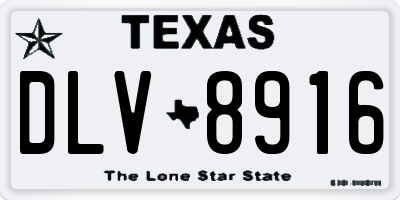 TX license plate DLV8916