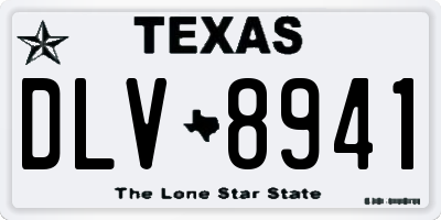 TX license plate DLV8941