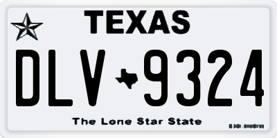 TX license plate DLV9324