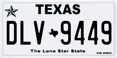 TX license plate DLV9449