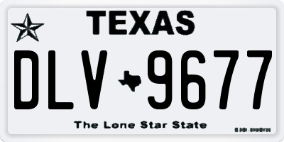 TX license plate DLV9677