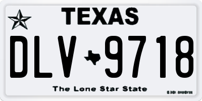 TX license plate DLV9718