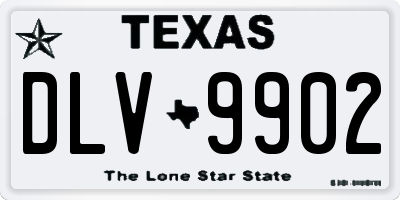 TX license plate DLV9902