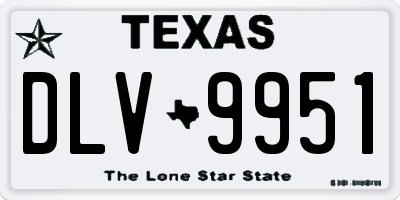 TX license plate DLV9951