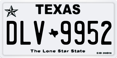 TX license plate DLV9952