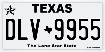 TX license plate DLV9955