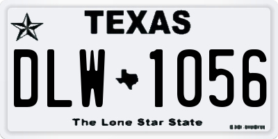 TX license plate DLW1056