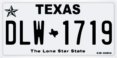 TX license plate DLW1719