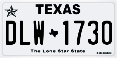 TX license plate DLW1730