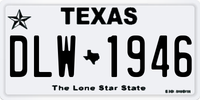 TX license plate DLW1946