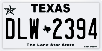 TX license plate DLW2394