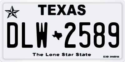 TX license plate DLW2589