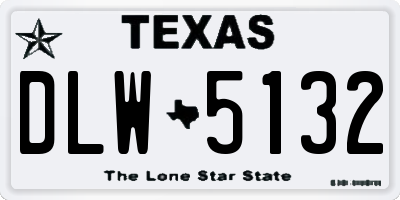 TX license plate DLW5132