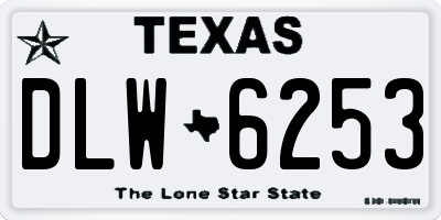 TX license plate DLW6253