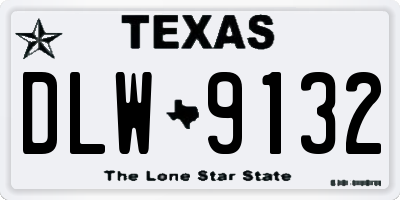 TX license plate DLW9132