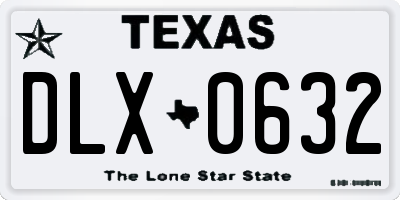 TX license plate DLX0632