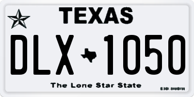 TX license plate DLX1050