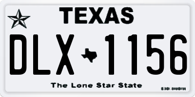 TX license plate DLX1156