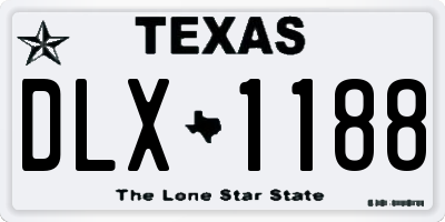 TX license plate DLX1188