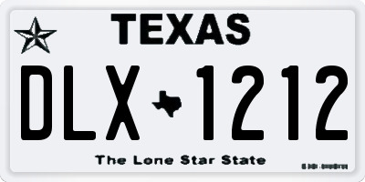 TX license plate DLX1212