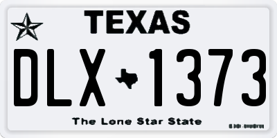 TX license plate DLX1373