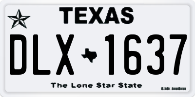 TX license plate DLX1637