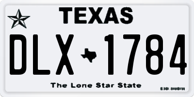 TX license plate DLX1784